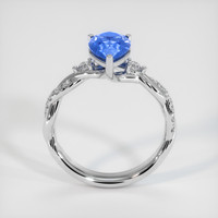 3.04 Ct. Blue Sapphire Ring, 14K White Gold 3