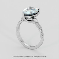 2.73 Ct. Rainbow Moonstone Ring, 14K White Gold 2