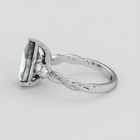 2.73 Ct. Rainbow Moonstone Ring, 14K White Gold 4
