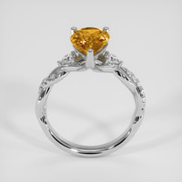 1.74 Ct. Pinkish Orange Imperial Topaz Ring, 14K White Gold 3