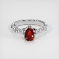 1.01 Ct. Ruby Ring, 14K White Gold 1