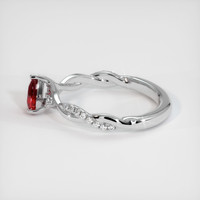 0.45 Ct. Ruby Ring, 14K White Gold 4