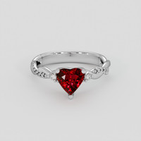 1.22 Ct. Ruby Ring, 14K White Gold 1