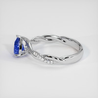0.85 Ct. Blue Sapphire Ring, 14K White Gold 4