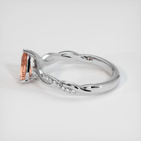 1.14 Ct. Padparadscha Sapphire Ring, 14K White Gold 4