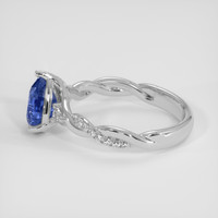 1.75 Ct. Blue Sapphire Ring, 14K White Gold 4