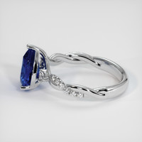 2.11 Ct. Blue Sapphire Ring, 14K White Gold 4