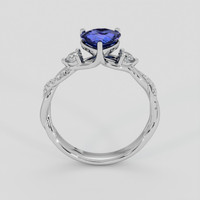 1.20 Ct. Blue Sapphire Ring, 14K White Gold 3