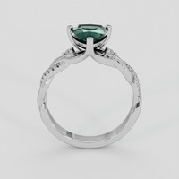 1.50 Ct. Bluish Green Sapphire Ring, 14K White Gold 3