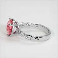 2.04 Ct. Padparadscha Sapphire Ring, 14K White Gold 4