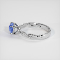 1.07 Ct. Blue Sapphire Ring, 14K White Gold 4
