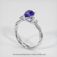 2.56 Ct. Color Change Sapphire Ring, 14K White Gold 2