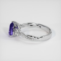 2.56 Ct. Color Change Sapphire Ring, 14K White Gold 4