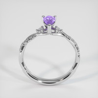 0.65 Ct. Purple Sapphire Ring, 14K White Gold 3