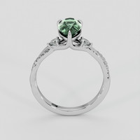 1.77 Ct. Green Sapphire Ring, 14K White Gold 3