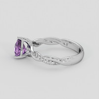 1.06 Ct. Purple Sapphire Ring, 14K White Gold 4