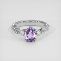 1.73 Ct. Purple Sapphire Ring, 14K White Gold 1