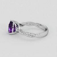 1.75 Ct. Purple Sapphire Ring, 14K White Gold 4
