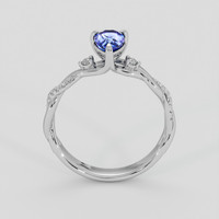 1.00 Ct. Blue Sapphire Ring, 14K White Gold 3