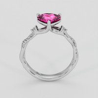 1.51 Ct. Pink Sapphire Ring, 14K White Gold 3