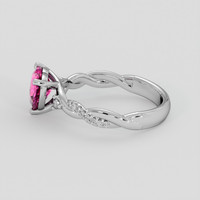 1.51 Ct. Pink Sapphire Ring, 14K White Gold 4