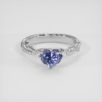 2.31 Ct. Bluish Purple Sapphire Ring, 14K White Gold 1
