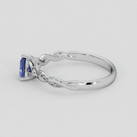 0.75 Ct. Bluish Purple Sapphire Ring, 14K White Gold 4