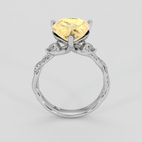 5.56 Ct. Peach Sapphire Ring, 14K White Gold 3