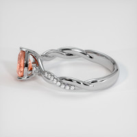1.09 Ct. Padparadscha Sapphire Ring, 14K White Gold 4