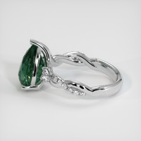 3.27 Ct. Bluish Green Sapphire Ring, 14K White Gold 4