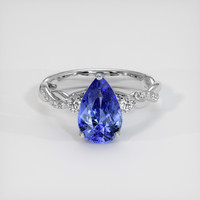 2.87 Ct. Blue Sapphire Ring, 14K White Gold 1