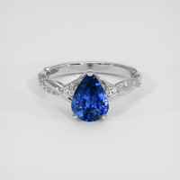 2.24 Ct. Blue Sapphire Ring, 14K White Gold 1