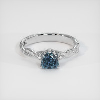 0.69 Ct. Sapphire Ring, 14K White Gold 1