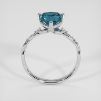 2.12 Ct. Greenish Blue Sapphire Ring, 14K White Gold 3