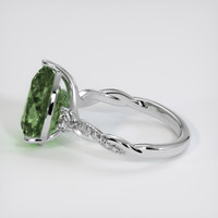 5.26 Ct. Green Sapphire Ring, 14K White Gold 4