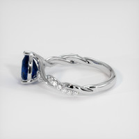 1.12 Ct. Blue Sapphire Ring, 18K White Gold 4