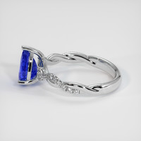 1.66 Ct. Blue Sapphire Ring, 18K White Gold 4
