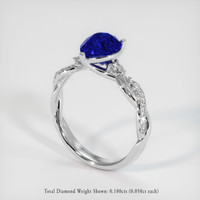 3.07 Ct. Sapphire Ring, 18K White Gold 2
