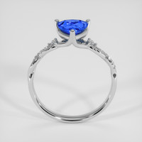 0.83 Ct. Blue Sapphire Ring, 18K White Gold 3