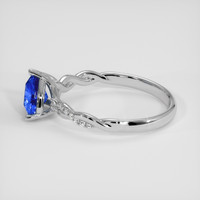0.83 Ct. Blue Sapphire Ring, 18K White Gold 4