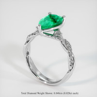 1.66 Ct. Emerald Ring, 18K White Gold 2