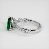 1.12 Ct. Emerald Ring, 18K White Gold 4