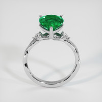 2.42 Ct. Emerald Ring, 18K White Gold 3