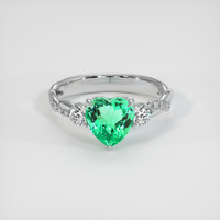 1.19 Ct. Emerald Ring, 18K White Gold 1
