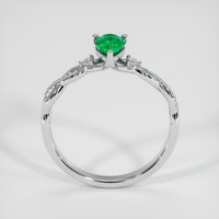 0.70 Ct. Emerald Ring, 18K White Gold 3