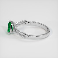 0.70 Ct. Emerald Ring, 18K White Gold 4
