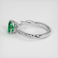 0.75 Ct. Emerald Ring, 18K White Gold 4