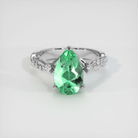 2.55 Ct. Emerald Ring, 18K White Gold 1