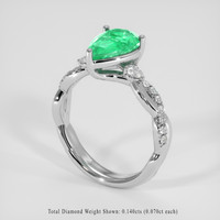 1.65 Ct. Emerald Ring, 18K White Gold 2