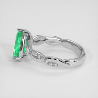 1.65 Ct. Emerald Ring, 18K White Gold 4